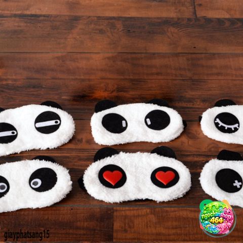 Mặt Nạ Ngủ Gấu Panda Dễ Thương - Bịt Mắt Du Lịch Mềm Mại, Tiện Lợi Cho Giấc Ngủ Thoải Mái