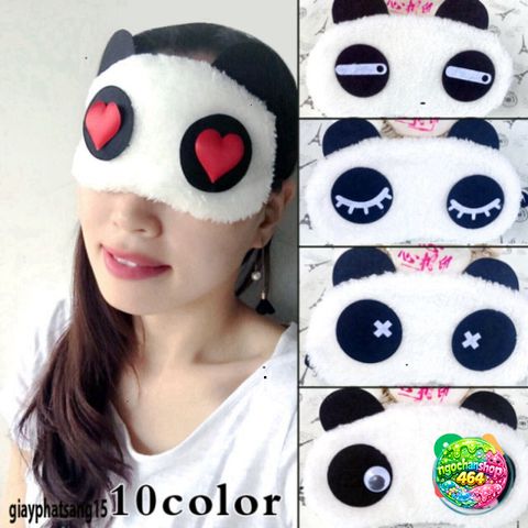 Mặt Nạ Ngủ Gấu Panda Dễ Thương - Bịt Mắt Du Lịch Mềm Mại, Tiện Lợi Cho Giấc Ngủ Thoải Mái