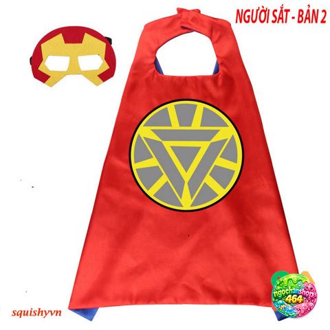 Bộ Áo Choàng & Mặt Nạ Satin Ironman - Trang Phục Siêu Anh Hùng Cho Trẻ Em - Quà Tặng Sinh Nhật Độc Đáo