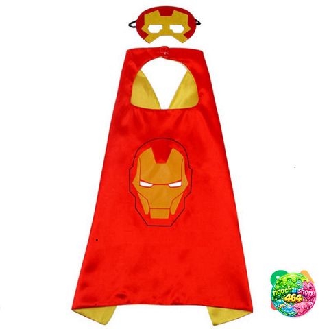 Bộ Áo Choàng & Mặt Nạ Satin Ironman - Trang Phục Siêu Anh Hùng Cho Trẻ Em - Quà Tặng Sinh Nhật Độc Đáo