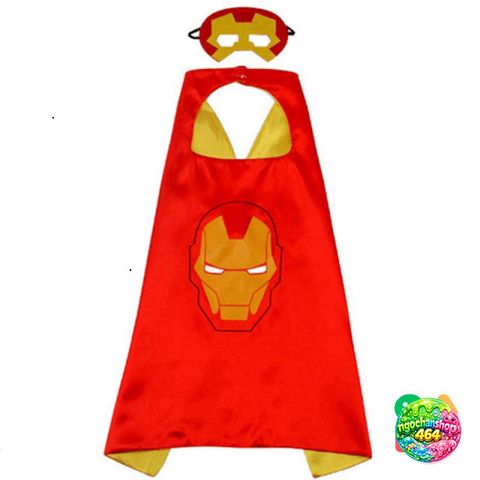 Bộ Áo Choàng & Mặt Nạ Satin Ironman - Trang Phục Siêu Anh Hùng Cho Trẻ Em - Quà Tặng Sinh Nhật Độc Đáo