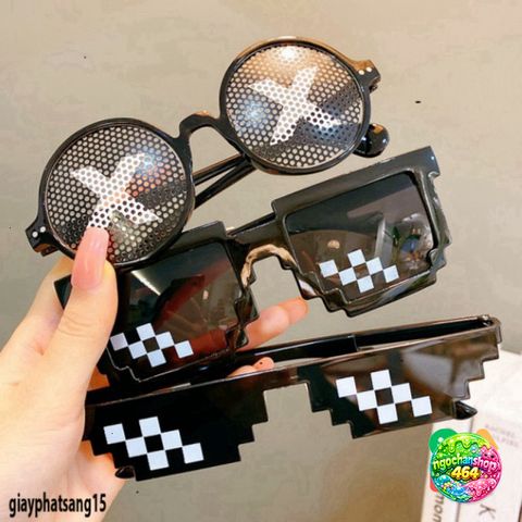 Kính Thuglife 6 Chấm MINECRAFT - Kính Mắt Thời Trang Độc Đáo Nhiều Màu Sắc, Phong Cách Chơi Game Hót 2021