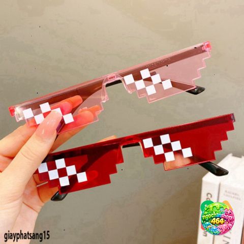 Kính Thuglife 6 Chấm MINECRAFT - Kính Mắt Thời Trang Độc Đáo Nhiều Màu Sắc, Phong Cách Chơi Game Hót 2021