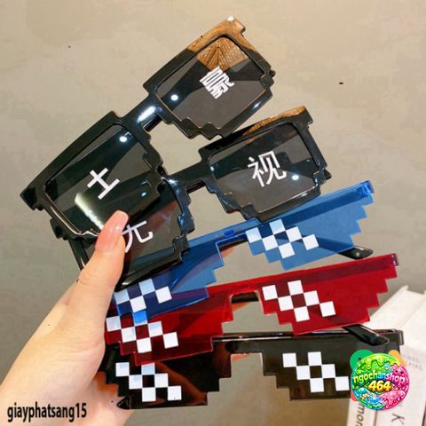 Kính Thuglife 6 Chấm MINECRAFT - Kính Mắt Thời Trang Độc Đáo Nhiều Màu Sắc, Phong Cách Chơi Game Hót 2021