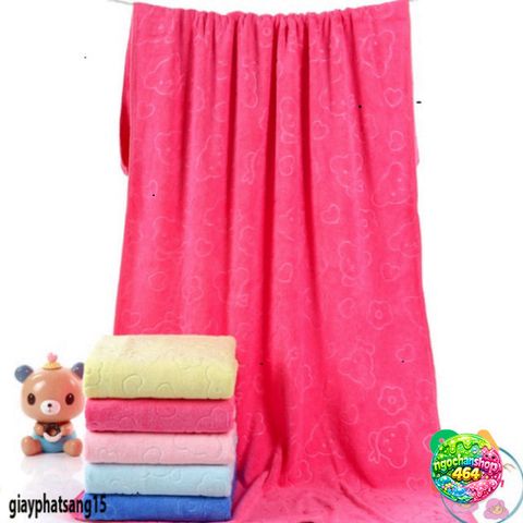 Khăn Tắm Nhật Bản Khổ Lớn 1m4x70cm - Mềm Mịn 180GRAM, Thấm Hút Nhanh, An Toàn Cho Da Trẻ Em