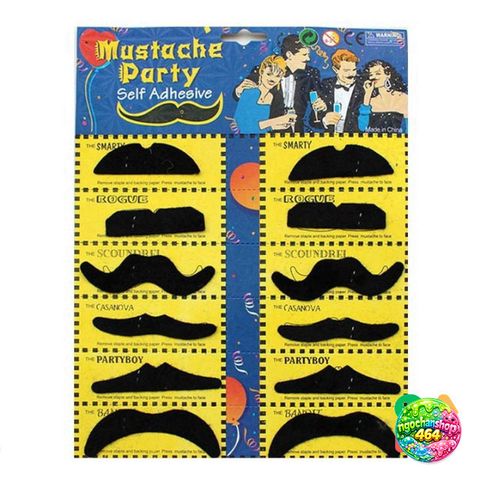 Râu Giả Đen Độc Đáo 50 Kiểu - Râu Hóa Trang Dễ Sử Dụng Cho Tiệc Halloween, Sinh Nhật & Giáng Sinh - Phụ Kiện Thời Trang ấn Tượng