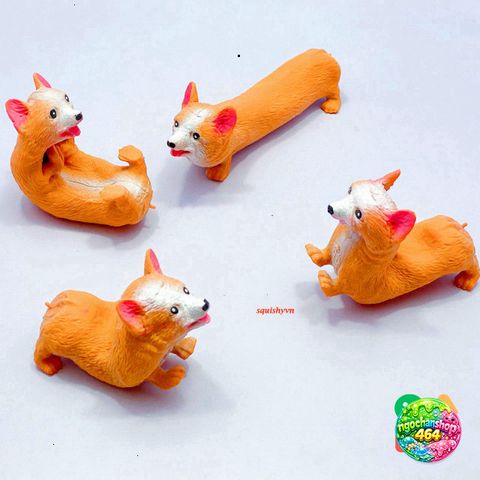 Đồ Chơi Squishy Hình Chó Corgi Dễ Thương - Giảm Stress Cho Bé - An Toàn, Đồ Chơi Phát Triển Trí Tuệ, Chất Liệu PU Mềm mại