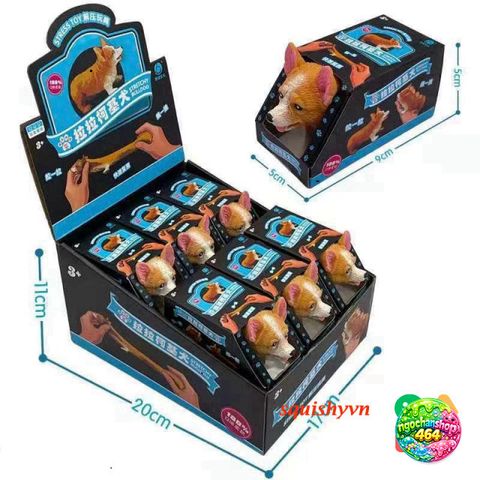 Đồ Chơi Squishy Hình Chó Corgi Dễ Thương - Giảm Stress Cho Bé - An Toàn, Đồ Chơi Phát Triển Trí Tuệ, Chất Liệu PU Mềm mại