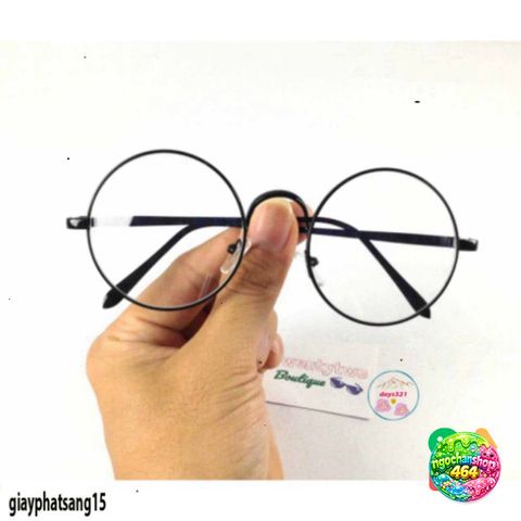 Kính Mát Tròn Nobita Giả Cận - Gọng Kim Loại Chắc Chắn, Thời Trang Cho Nam Nữ, Tròng Kính 0 Độ, Cute Chụp Ảnh