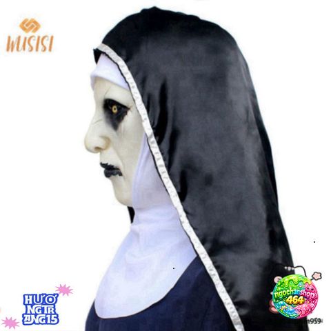 Khẩu Trang Ma Quái Valak - Mặt Nạ Cao Su Halloween Độc Đáo Cho Tiệc Hóa Trang, Phụ Kiện Vui Chơi ấn Tượng