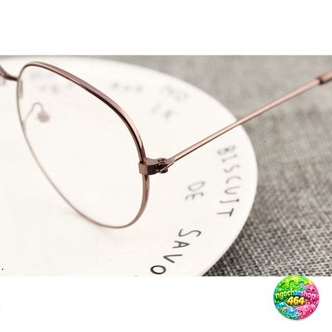 Kính Mắt Mèo Vintage Thời Trang - Kính Ngố Chống Bụi và Nắng Gió, Chất Liệu Kim Loại Bền Đẹp, Phù Hợp Nam Nữ