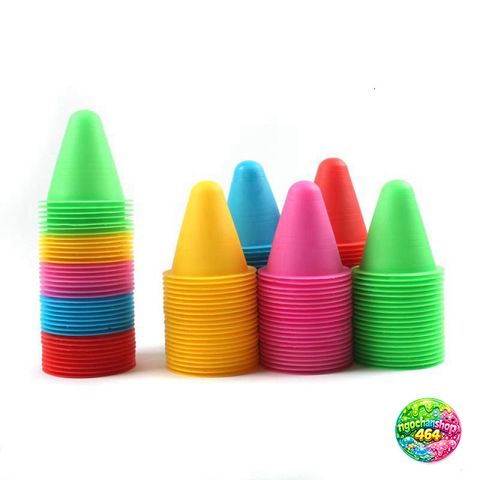Chướng Ngại Vật Đánh Bóng Trượt Patin - Cốc Nấm Màu Sắc Rực Rỡ Cho Thể Thao & Tập Trận Môn Thể Thao 50 Cốc