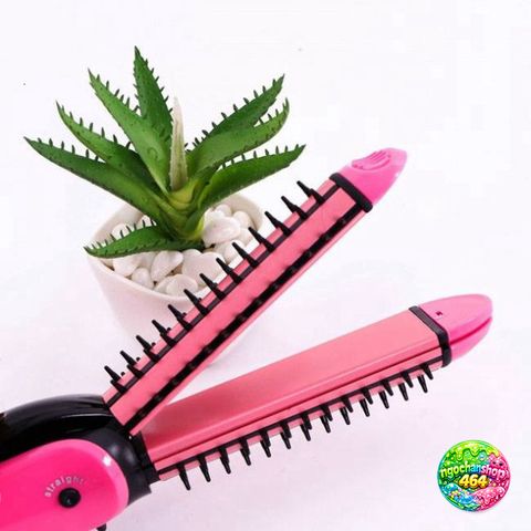 Lược Điện Nova 3 Trong 1 Đa Năng - Uốn, Sấy, Làm Xoăn Tóc Tại Nhà, Dễ Sử Dụng, An Toàn Cho Tóc, Màu Hồng/Trắng