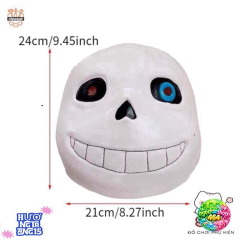 Mặt Nạ Cao Su Undertale Sans - Phụ Kiện Halloween Độc Đáo, Một Đầu Đầy Đủ Tiện Lợi Cho Nam Nữ, Dự Tiệc Hóa Trang