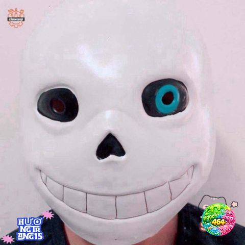 Mặt Nạ Cao Su Undertale Sans - Phụ Kiện Halloween Độc Đáo, Một Đầu Đầy Đủ Tiện Lợi Cho Nam Nữ, Dự Tiệc Hóa Trang
