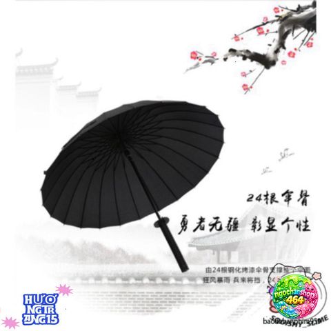 Ô Che Nắng 24 Lá Katana - Thiết Kế Nhật Sang Trọng, Túi Vải Tiện Dụng Cho Ngày Nắng Mưa, Phụ Kiện Thời Trang Độc Đáo
