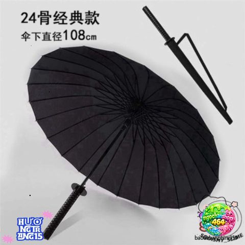 Ô Che Nắng 24 Lá Katana - Thiết Kế Nhật Sang Trọng, Túi Vải Tiện Dụng Cho Ngày Nắng Mưa, Phụ Kiện Thời Trang Độc Đáo