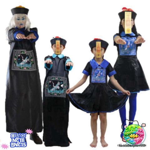 Trang Phục Hóa Trang Ma Cương Thi Halloween - Bộ Đồ Phù Hợp Cho Bữa Tiệc Kinh Dị Và Cosplay, Tiện Dụng Và Thoải Mái