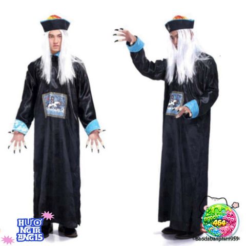 Trang Phục Hóa Trang Ma Cương Thi Halloween - Bộ Đồ Phù Hợp Cho Bữa Tiệc Kinh Dị Và Cosplay, Tiện Dụng Và Thoải Mái