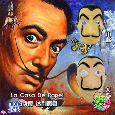 Mặt Nạ Salvador Dali - Đạo Cụ Lấy Cảm Hứng Từ Money Heist - Phụ Kiện Thời Trang Độc Đáo Cho Người Hâm Mộ