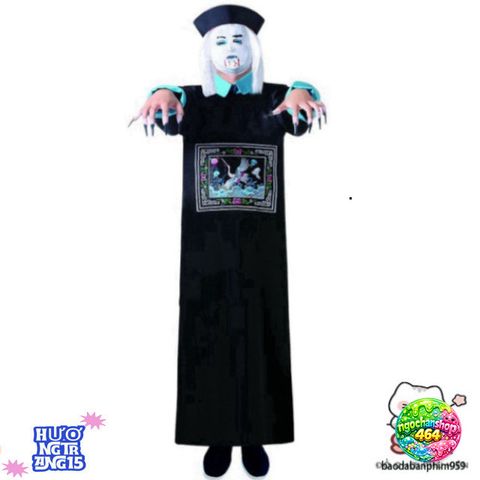 Áo Dài Hóa Trang Halloween Độc Đáo Cho Phụ Nữ - Thiết Kế Đuôi Sam Ma Mị và Duyên Dáng, Thích Hợp Để Tỏa Sáng Tại Tiệc Halloween