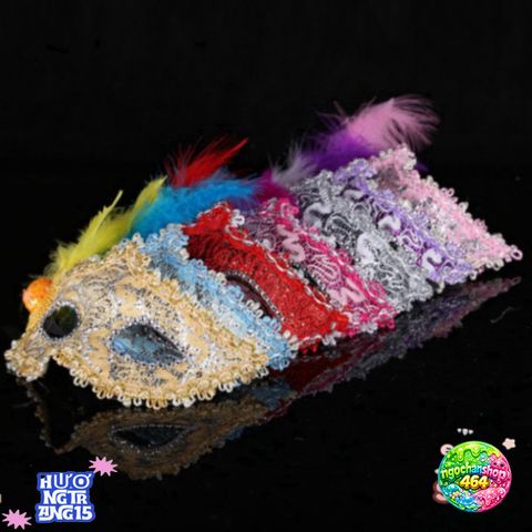Mặt Nạ Lông Vũ Hóa Trang - Phụ Kiện Halloween và Giáng Sinh, Kiểu Dáng Thời Thượng, Phù Hợp Mọi Kích Cỡ, Đồ Trang Trí Tiệc Chất Lượng