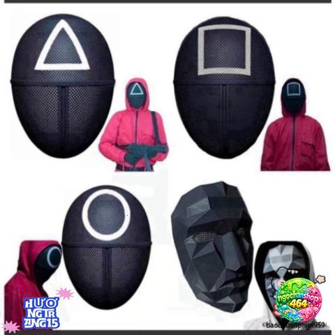 Mặt Nạ Lính Trò Chơi Con Mực - Phụ Kiện Hóa Trang Độc Đáo Cho Halloween & Cosplay - Sưu Tập Fandom Phim Điện Ảnh