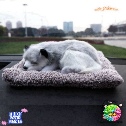 Thú Bông Chó Poodle Nâu Lông Xù Siêu Mềm - Khử Mùi Bằng Lõi Than Hoạt Tính - Trang Trí Xe Hơi Dễ Thương
