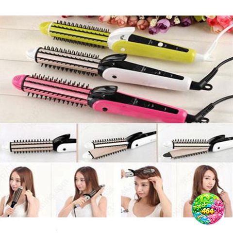 Lược Điện Nova 3 in 1 - Máy Làm Tóc Uốn Xoăn, Sấy Phồng Tại Nhà, Tiện Dụng Cho Kiểu Tóc Đẹp Ổn Định