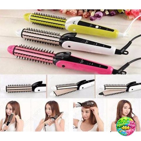 Lược Điện Nova 3 in 1 - Máy Làm Tóc Uốn Xoăn, Sấy Phồng Tại Nhà, Tiện Dụng Cho Kiểu Tóc Đẹp Ổn Định