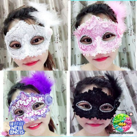 Tấm Che Mặt Lông Vũ Sang Trọng Cho Halloween & Tiệc Tùng - Phụ Kiện Thời Trang Độc Đáo, Nổi Bật, Thân Thiện Với Môi Trường
