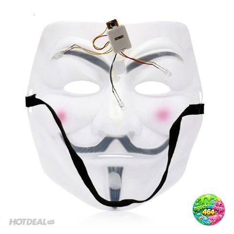 Mặt Nạ Hacker Anonymous Guy Fawkes Màu Trắng - Phụ Kiện Thời Trang V cho Vendetta, Món Quà Độc Đáo cho Fan Fandom