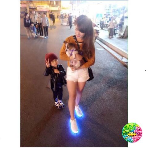 Giày Phát Sáng Trắng LED 7 Màu Chống Nước - Thời Trang Đôi Giày Độc Đáo Dành Cho Nam Nữ, Thích Hợp Cho Party và Sự Kiện
