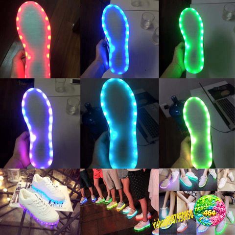 Giày Phát Sáng Trắng LED 7 Màu Chống Nước - Thời Trang Đôi Giày Độc Đáo Dành Cho Nam Nữ, Thích Hợp Cho Party và Sự Kiện