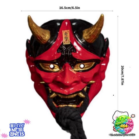 Mặt Nạ Ma Quái ONI Demon Nhật Bản - Phụ Kiện Halloween Cosplay Độc Đáo Cho Các Bữa Tiệc và Sự Kiện Thú Vị