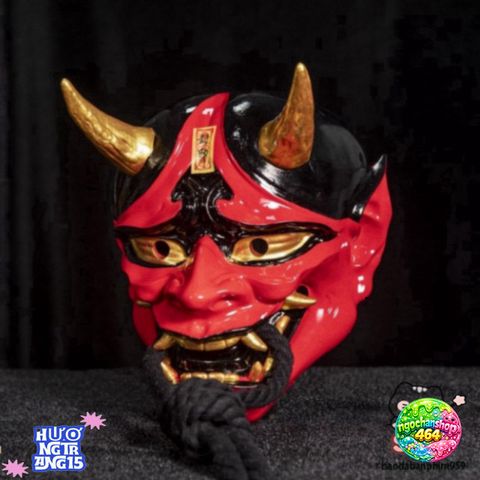 Mặt Nạ Ma Quái ONI Demon Nhật Bản - Phụ Kiện Halloween Cosplay Độc Đáo Cho Các Bữa Tiệc và Sự Kiện Thú Vị