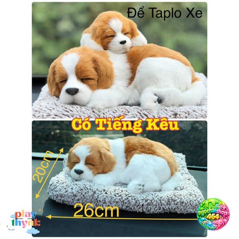 Mô Hình Chó Mèo Bông To Với Than Hoạt Tính Khử Mùi, Trang Trí Taplo Xe 28x20cm - Phụ Kiện Nội Thất Dễ Thương