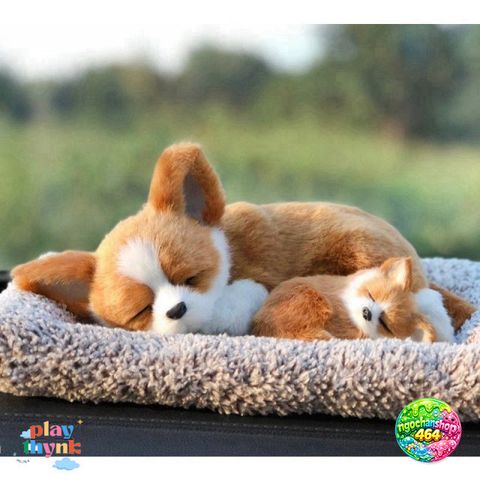 Mô Hình Chó Mèo Bông To Với Than Hoạt Tính Khử Mùi, Trang Trí Taplo Xe 28x20cm - Phụ Kiện Nội Thất Dễ Thương