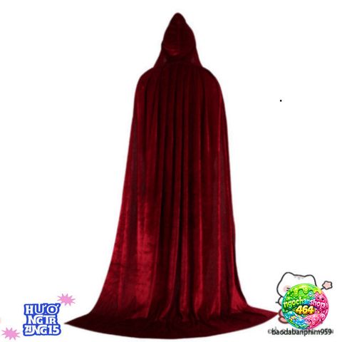 Áo choàng dài mũ trùm đầu Halloween - Trang phục hóa trang độc đáo cho bữa tiệc và sự kiện cosplay, phù hợp cho mọi chiều cao.