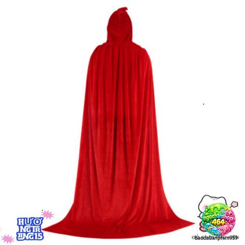 Áo choàng dài mũ trùm đầu Halloween - Trang phục hóa trang độc đáo cho bữa tiệc và sự kiện cosplay, phù hợp cho mọi chiều cao.