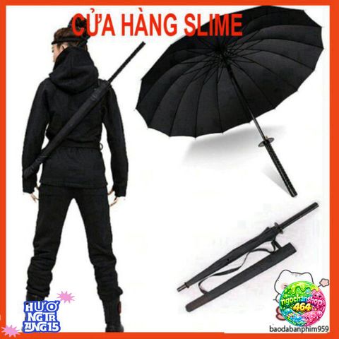 Ô Dù Che Mưa Katana 16 Nan - Phụ Kiện Thời Trang Cán Giống Kiếm Nhật, Chất Liệu Polyester Bền Bỉ, Thiết Kế Độc Đáo, Thời Thượng