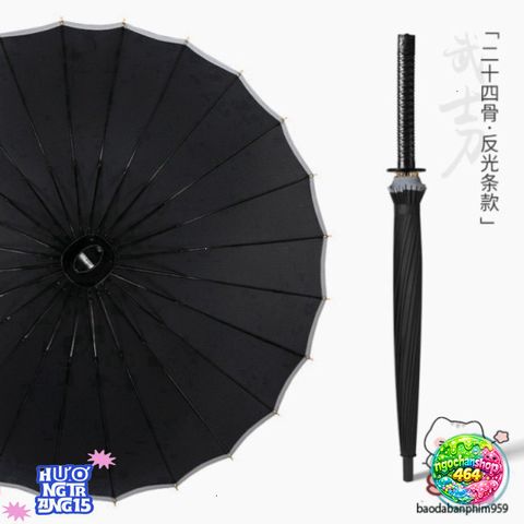 Ô Dù KATANA Cán Kiếm Nhật Đen Mờ - Phim Chiến Binh Samurai, Chất Liệu Cao Cấp, Bảo Vệ Mưa, Kiểu Dáng Độc Đáo, Thời Trang Nổi Bật