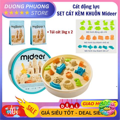 Cát Động Lực Mideer An Toàn Kèm Khuôn Dụng Cụ - Cát Trọng Lực Dẻo Tạo Hình Magic Sand Play Cho Bé 3+