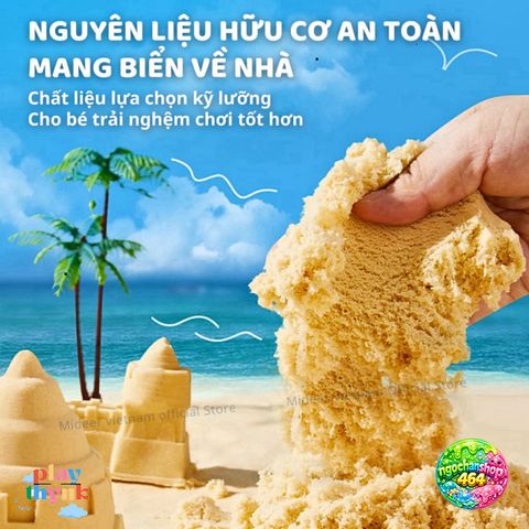 Cát Động Lực Mideer An Toàn Kèm Khuôn Dụng Cụ - Cát Trọng Lực Dẻo Tạo Hình Magic Sand Play Cho Bé 3+