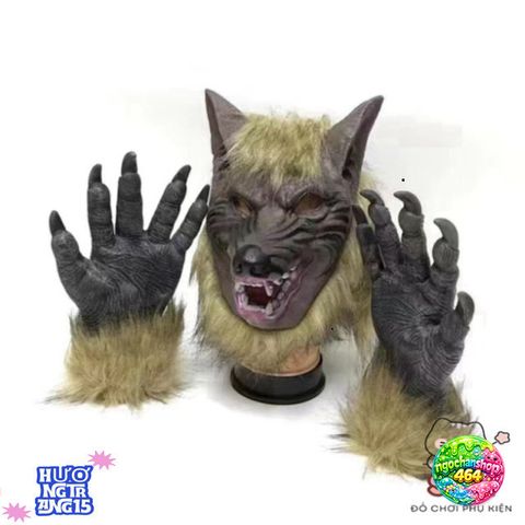 Mặt Nạ Hóa Trang Chó Sói Ma Sói - Phụ Kiện Halloween Cao Cấp Cho Bé và Người Lớn, Độc Đáo và An Toàn