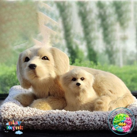 Thú Bông Chó Mèo Vàng Mượt Khử Mùi - Lõi Than Hoạt Tính Hút Ẩm Trang Trí Ô Tô Đáng Yêu và Dễ Thương