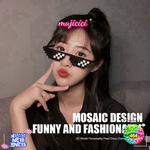 Kính Mát Mosaic Disco Punk - Thoải Mái UV400, Kiểu Dáng Cá Tính, Chống Chói, Dành Cho Du Lịch & Tiệc Tùng