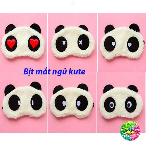 Bịt Mắt Ngủ Hình Gấu Trúc Kute - Tiện Ích Chống Mát cho Giấc Ngủ Thoải Mái và Dễ Thương