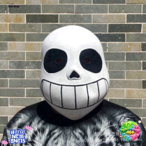 Mặt Nạ Hóa Trang Undertale Sans - Màu Xanh Cá Hacker Độc Đáo - Đạo Cụ Halloween và Video Sáng Tạo Chất Lượng cao