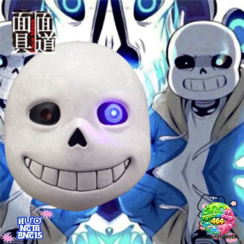 Mặt Nạ Hóa Trang Undertale Sans - Màu Xanh Cá Hacker Độc Đáo - Đạo Cụ Halloween và Video Sáng Tạo Chất Lượng cao